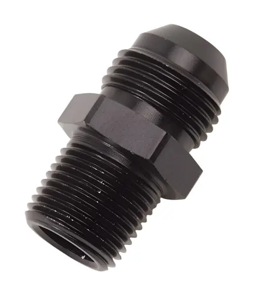 Russell Performance -6 AN to 1/8in NPT Straight Flare to Pipe (Black)