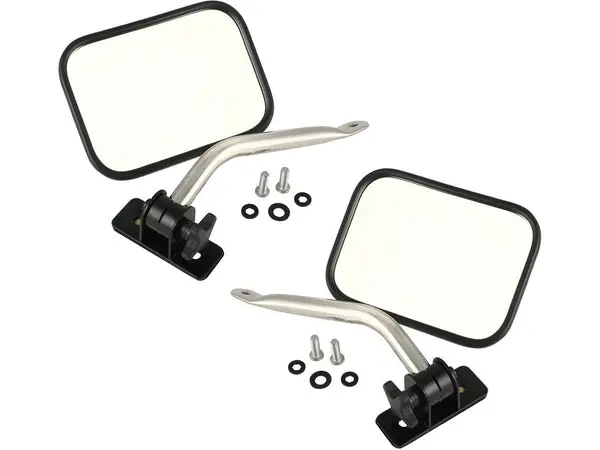 Rugged Ridge 97-18 Jeep Wrangler Black Rectangular Quick Release Mirror