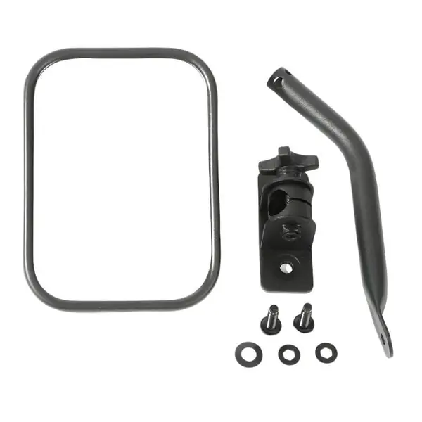 Rugged Ridge 97-18 Jeep Wrangler Textured Black Rectangluar Quick Release Mirror