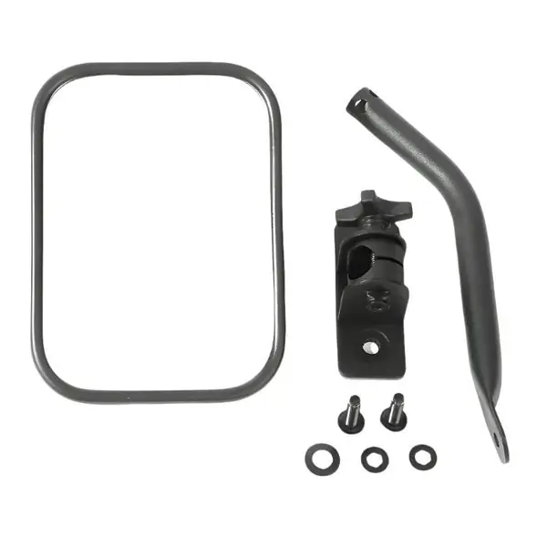 Rugged Ridge 97-18 Jeep Wrangler Textured Black Rectangluar Quick Release Mirror Kit