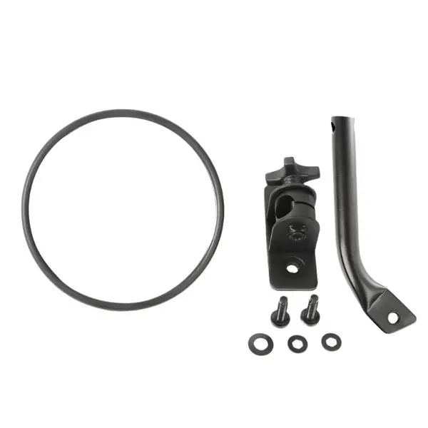 Rugged Ridge 97-18 Jeep Wrangler Textured Black Round Stubby Trail Mirror