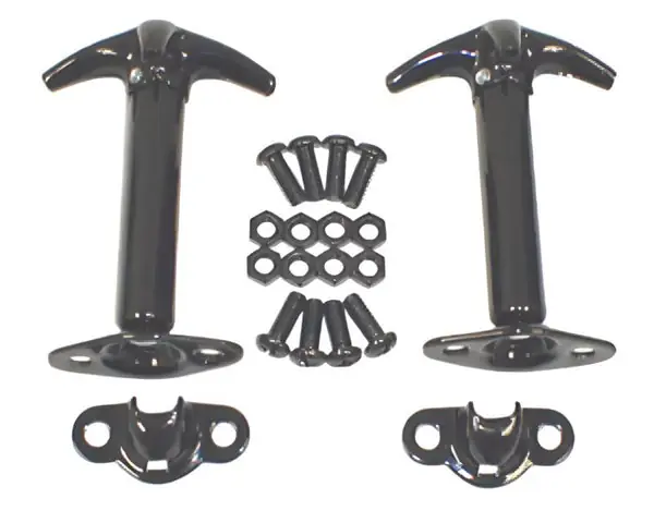 Rugged Ridge 41-95 Jeep CJ / Jeep Wrangler Black Hood Catch Kit