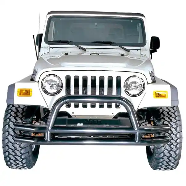 Rugged Ridge 3-In Dbl Tube Front Bumper w/ Hoop 76-06 CJ / Jeep Wrangler