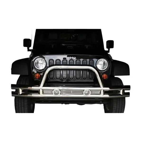 Rugged Ridge 3-In Front Tube Bumper Stainless 07-18 Jeep Wrangler