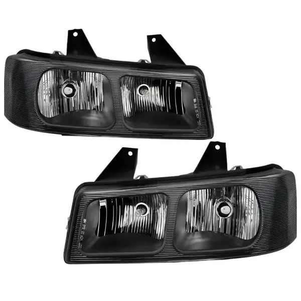 ANZO 2003-2017 Chevy Express Crystal Headlight Black