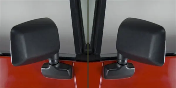 Omix Door Mirror Kit Black- 87-95 Jeep Wrangler YJ