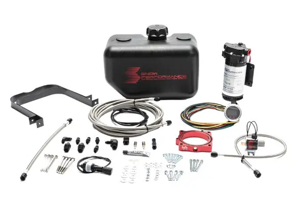 Snow Performance 08+ Charger Stg 2 Boost Cooler F/I Water Injection Kit (SS Braided Line & 4AN)
