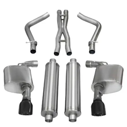 Corsa 12-14 Dodge Charger SRT-8 6.4L V8 Black Xtreme Cat-Back Exhaust