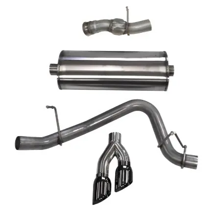 Corsa 15-16 GMC Yukon Denali 6.2L V8 Single Side Exit Cat-Back Exhaust w/ Polished Black Tips