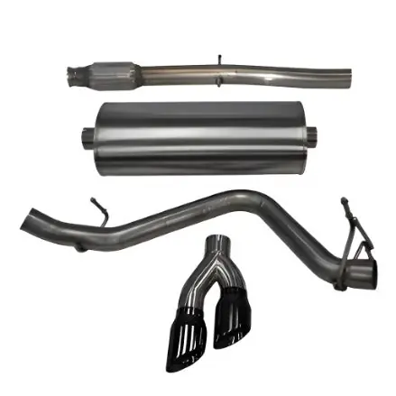 Corsa 14-17 Chevy Silverado 5.3L V8 CC / SB 3in Single Side Exit Touring Cat-Back Exhaust Black Tips