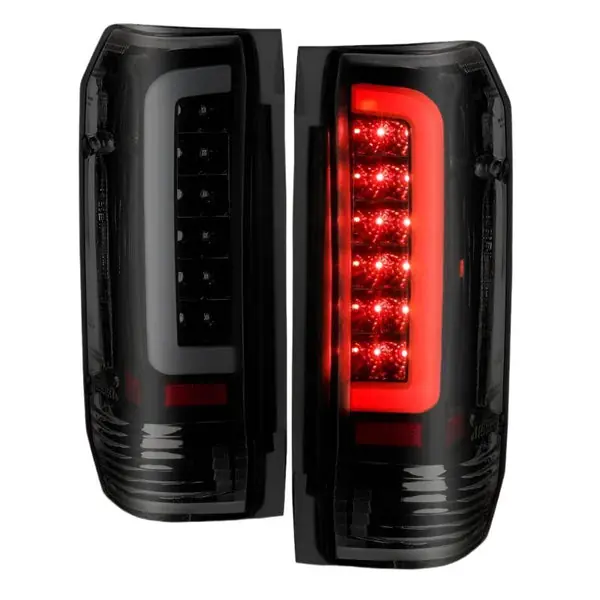 ANZO 1987-1996 Ford F-150 LED Taillights Black Housing Smoke Lens (Pair)