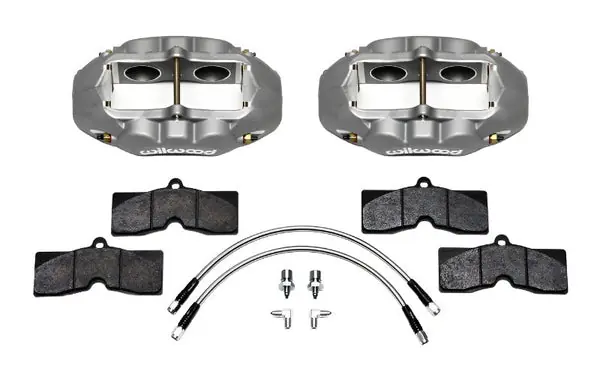Wilwood D8-4 Front Caliper Kit Clear Corvette C2 / C3 65-82