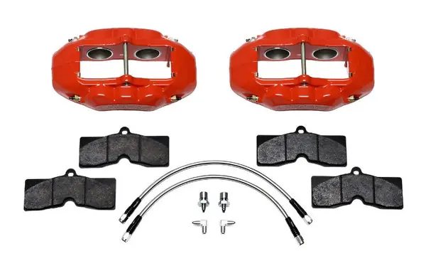 Wilwood D8-4 Front Caliper Kit Red Corvette C2 / C3 65-82