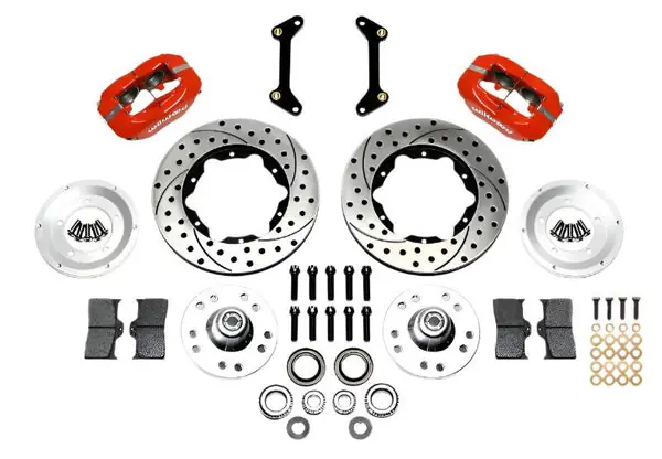 Wilwood Forged Dynalite Front Kit 11.00in Drilled Red 79-87 GM G Body