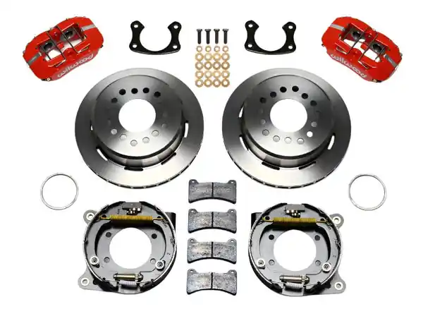 Wilwood Dynapro Low-Profile 11.00in P-Brake Kit - Red New Big Ford 2.50in Offset