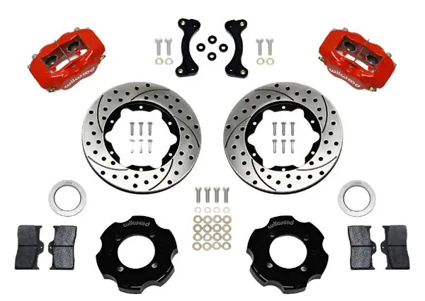Wilwood Forged Dynalite Front Hat Kit 11.00in Drilled Red 95-05 Miata