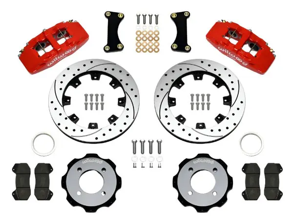 Wilwood Dynapro 6 Front Hat Kit 12.19in Drilled Red 2011 Fiesta