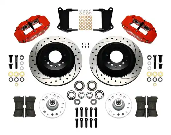 Wilwood Narrow Superlite 6R Front Hub & 1PC Rtr Kit 12.88in Dril -Red 67-69 Camaro 64-72 Nova