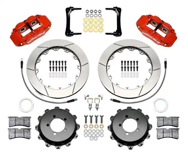 Wilwood Narrow Superlite 4R Rear Kit 12.88in Red 2012-Up Toyota / Scion FRS w/Lines