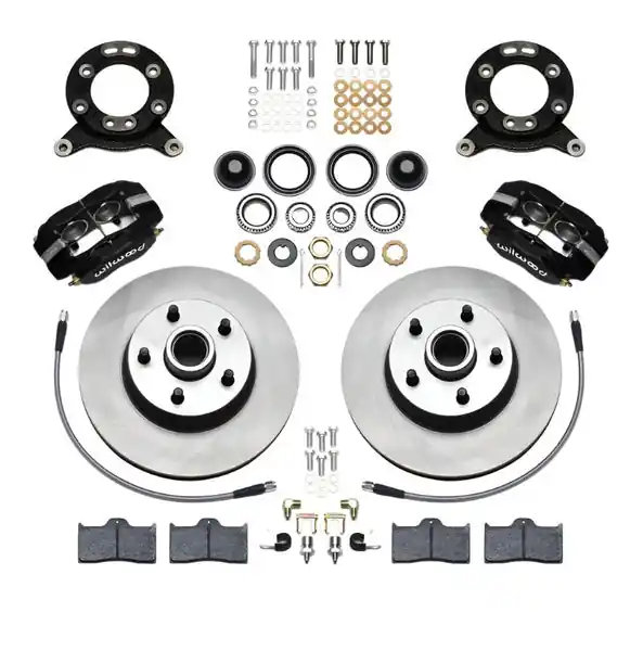 Wilwood Forged Dynalite-M Front Kit 11.30in 1 PC Rotor&Hub 1965-1969 Mustang Disc & Drum Spindle