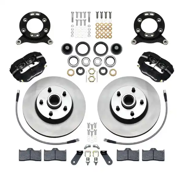 Wilwood Forged Dynalite-M Front Kit 11.30in 1 PC Rotor&Hub 1970-1973 Mustang Disc & Drum Spindle