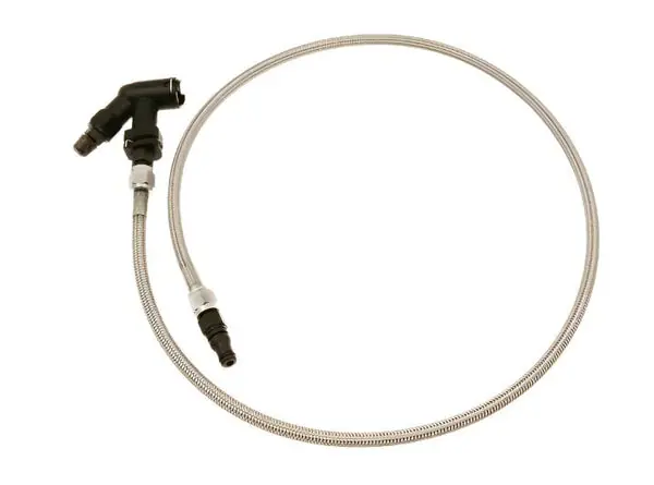 McLeod Line Assy Mustang 2005-Up 36in W/Male Wire Clip Fittings & Elbow Bleeder