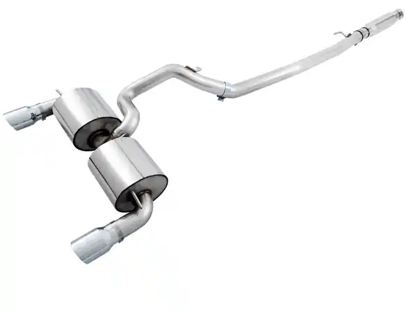AWE Tuning Ford Focus RS Touring Edition Cat-back Exhaust - Resonated - Diamond Black Tips