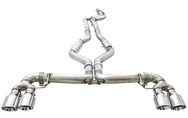 AWE Tuning 2019+ BMW M340i (G20) Track Edition Exhaust - Quad Chrome Silver Tips