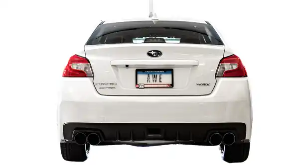 AWE Tuning Subaru WRX/STI VA/GV Sedan Track Edition Exhaust - Diamond Black Tips (102mm)