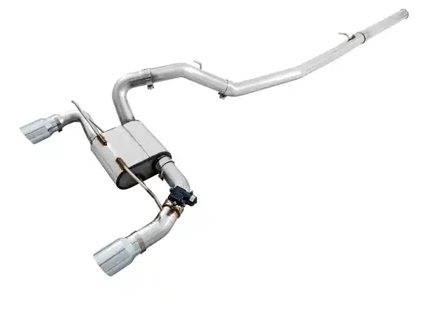 AWE Tuning Ford Focus RS SwitchPath Cat-back Exhaust - Diamond Black Tips