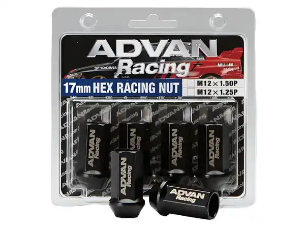Advan Lug Nut 12X1.25 (Black) - 4 Pack