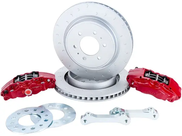 Alcon 10-14 & 17-18 Raptor/09-17 F150 360x32 Rotors 4-Piston Red Rear Brake Kit w/o Elect Park Brake