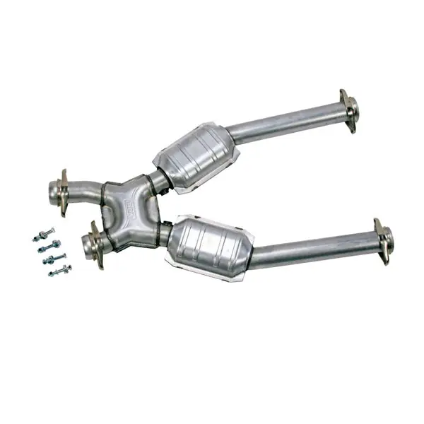 1996-2004 Mustang 4.6 GT / Cobra Short Mid X Pipe w Catalytic Converters 2-1/2 For Long Tube Headers