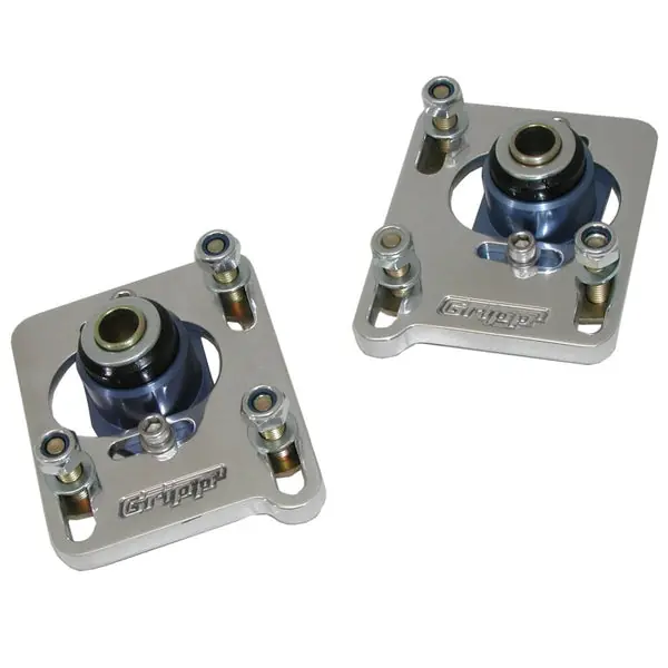 1994-2004 Mustang Caster Camber Plate Kit - Silver Anodized Finish