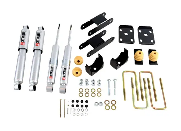Belltech 2015 GM Colorado/Canyon Ext Cab Short Bed Lowering Kit w/ND II Shocks - 0-3in F/4in R Drop