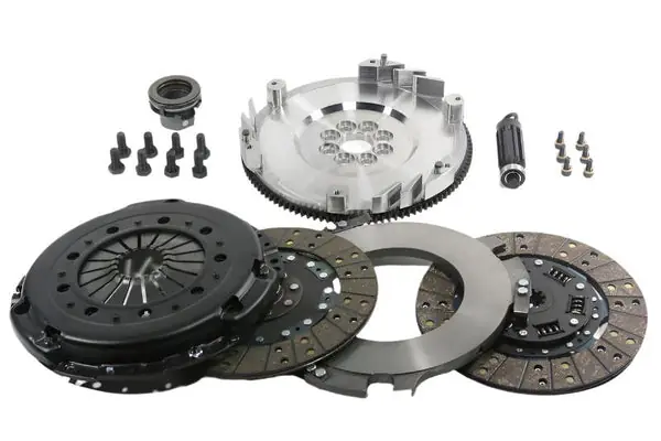 DKM Clutch BMW E46 M3 MS Twin Disc Clutch Kit w/Steel Flywheel (660 ft/lbs Torque)