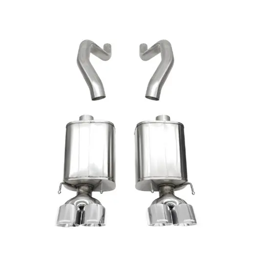 Corsa 06-13 Chevy Corvette C6 Z06 7.0L / 09-13 ZR1 6.2L Polished AxleBack Exhaust w/4.5in Twin Tips