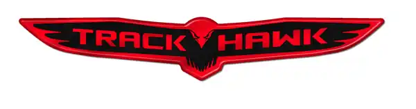 Matte Black Trackhawk Trunk Badge