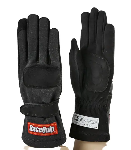 RaceQuip Black 2-Layer SFI-5 Glove - 2XL