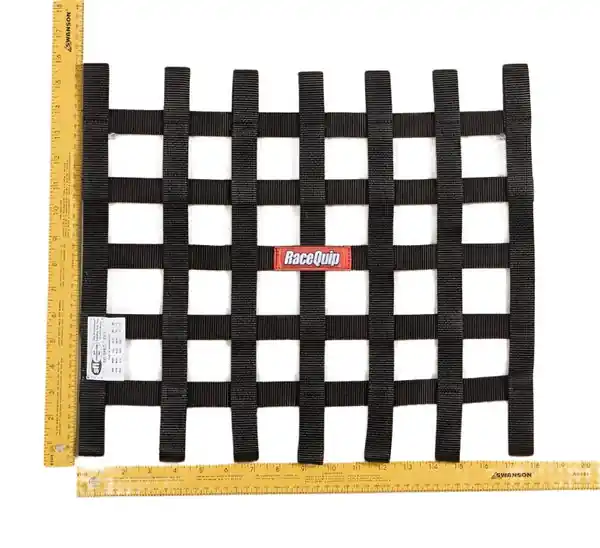 RaceQuip Black 15 X 18 SFI Ribbon Net