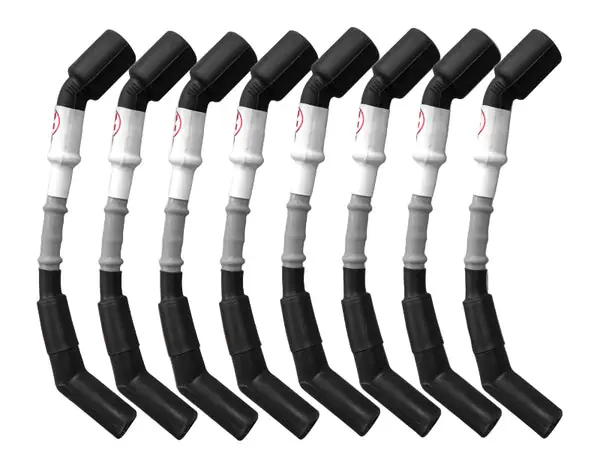 Kooks 750202 11mm Spark Plug Wires Grey Black Boots LSX Car 8 Piece Set