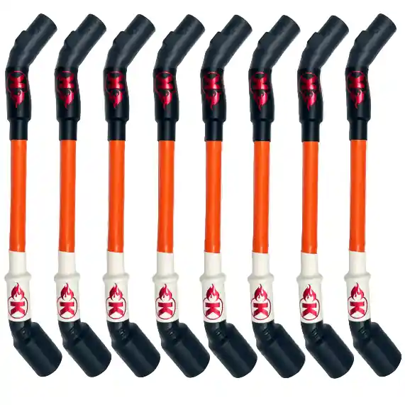 Kooks 750203 11mm Spark Plug Wires Orange Black Boots LSX Car 8 Piece Set