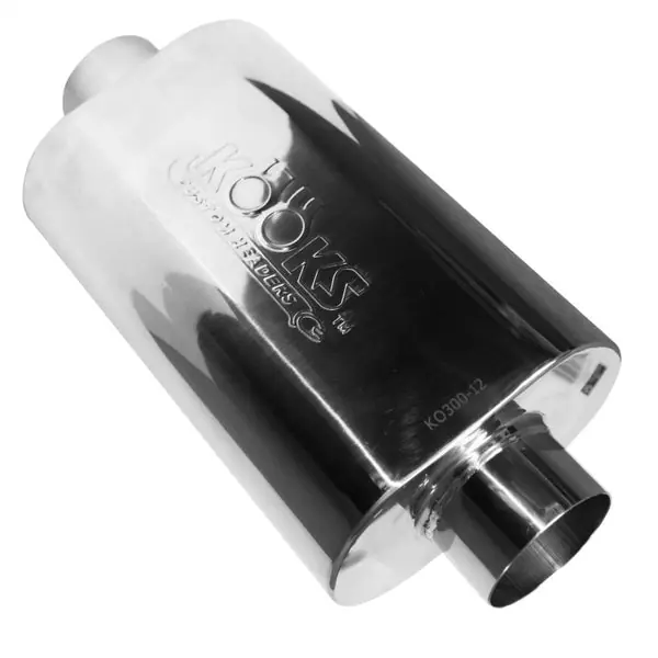 Kooks KO300-12 3 in. Oval Weld On Muffler 12 in. Body T304 Stainless Steel