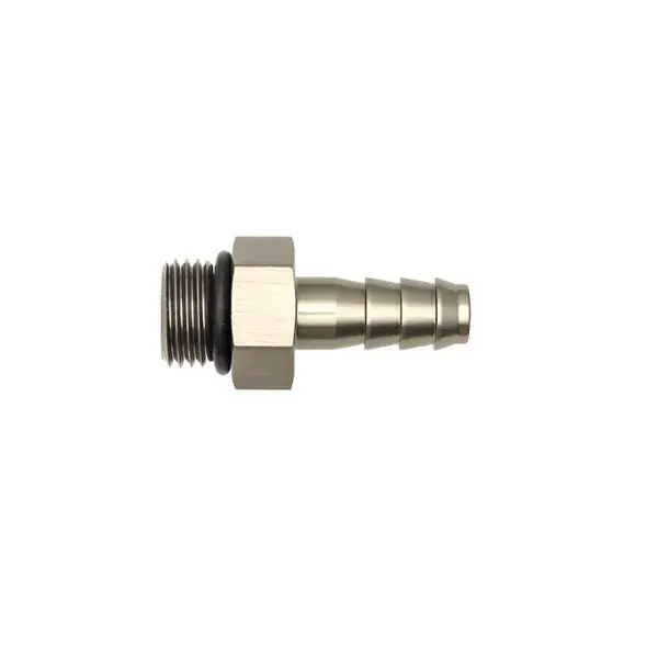 DeatschWerks 6AN ORB Male To 5/16in. Male Triple Barb Fitting (Incl. O-Ring)