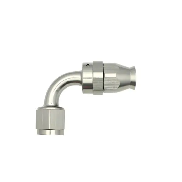 DeatschWerks 8AN Female Swivel 90-Degree Hose End PTFE (Incl. 1 Olive Insert)