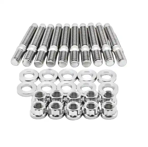 BLOX Racing SUS303 Stainless Steel Exhaust Manifold Stud Kit M8 x 1.25mm 45mm in Length - 9-piece