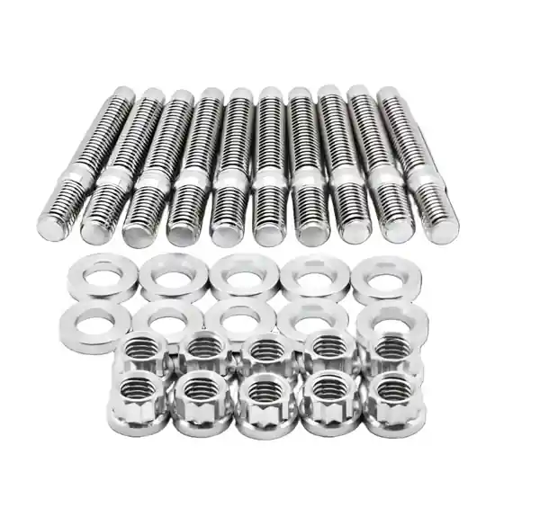 BLOX Racing SUS303 Stainless Steel Manifold Stud Kit M8 x 1.25mm 65mm in Length - 10-piece