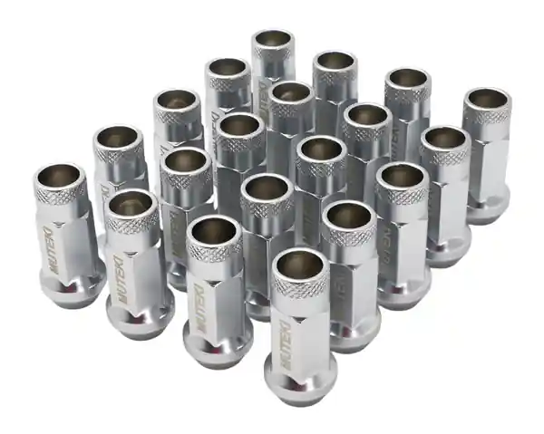 Wheel Mate 12x1.25 48mm Muteki SR48 Satin Silver Open End Lug Nuts