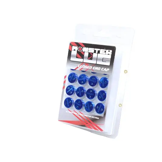 Wheel Mate Monster Lug Caps M14x1.50 Set of 20 - Blue - Plastic