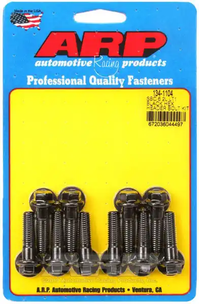 ARP Header Bolt Kit For Chevrolet 3/8˝ wide header flange - 6.2L (LT1/LT4) Black Oxide Hex Head